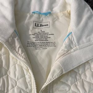 L.L. Bean Women's Cream Quilted Vest